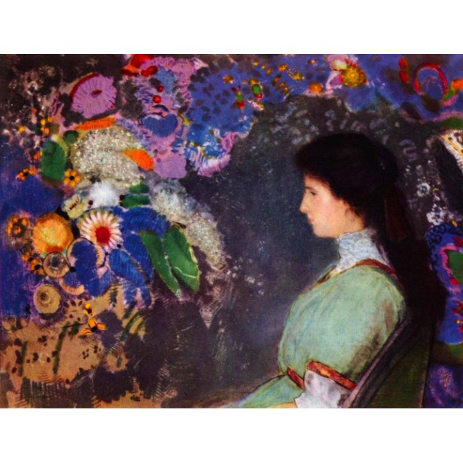 Portrait of Violet Heymann by Odilon Redon - Cuadrostock