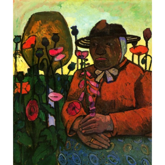 Old Woman in  the garden by Paula Modersohn-Becker