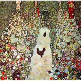 Garden Path with Chickens by Klimt - Cuadrostock