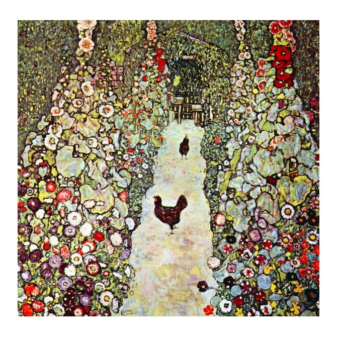 Garden Path with Chickens by Klimt