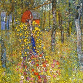 Farmers garden with crucifix by Klimt