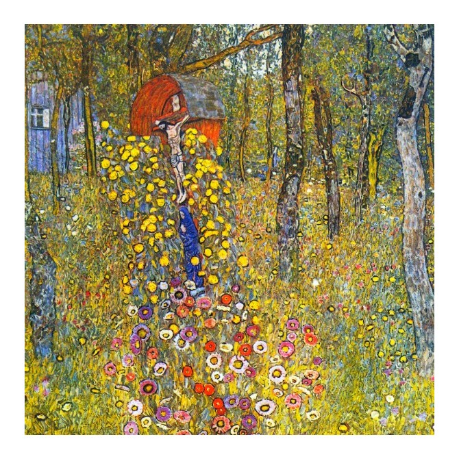 Farmers garden with crucifix by Klimt