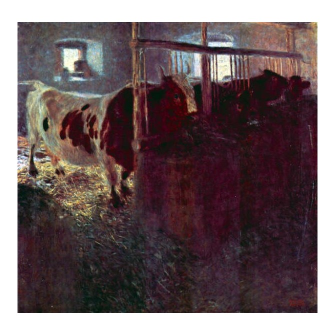 Cows in Stall by Klimt