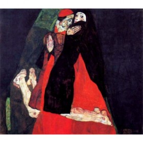 Cardinal and Nun or The caress by Schiele