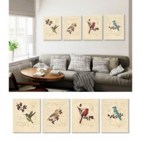 J4-M05-Juego de 4 Lienzos Filigree Hummingbird -Songbird -Cardinal -Jay - Cuadrostock