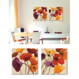 Juego de 2 Lienzos flores- Up