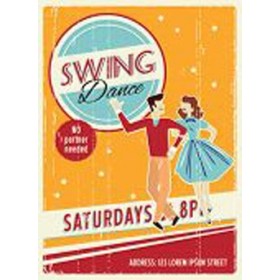 46441213-Poster Swing Dancers Party. 7 tamaños disponibles - Cuadrostock