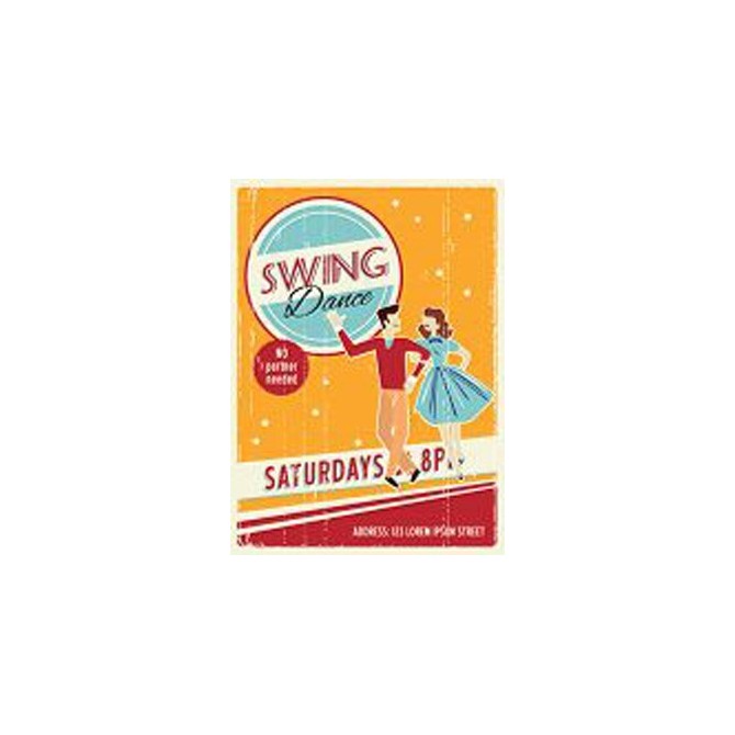 46441213-Poster Swing Dancers Party. 7 tamaños disponibles
