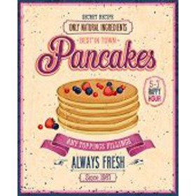 48889706-Vintage Pancakes Poster. 7 tamaños disponibles