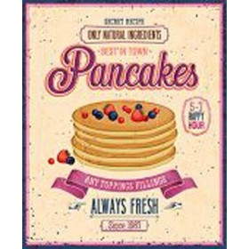 48889706-Vintage Pancakes Poster. 7 tamaños disponibles - Cuadrostock