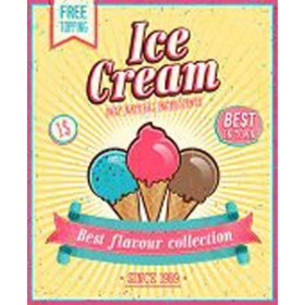 48889721-Vintage Ice Cream Poster. 7 tamaños disponibles