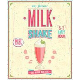 48889718-Vintage MilkShake Poster. 7 tamaños disponibles - Cuadrostock