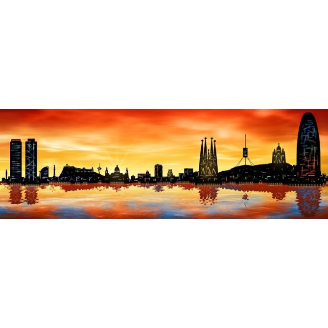 JF-0014-GR4 Cuadro Skyline Barcelona 02