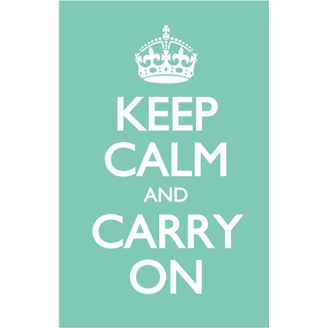 Keep Calm and Carry On Verde Pastel.