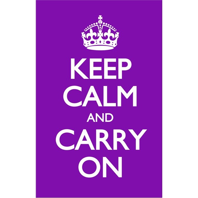 Keep Calm and Carry On Lila. - Cuadrostock