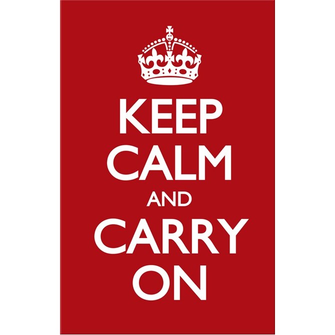 Keep Calm and Carry On Rojo.