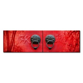 Cuadro Red Door 140x40 - Cuadrostock