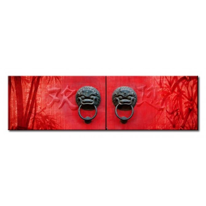 Cuadro Red Door 140x40 - Cuadrostock