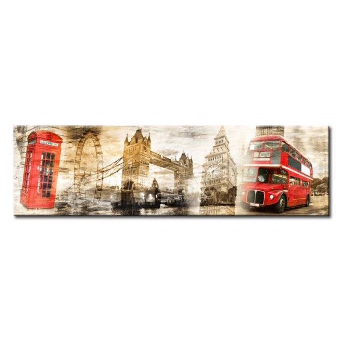 Cuadro Collage London 01 140x40