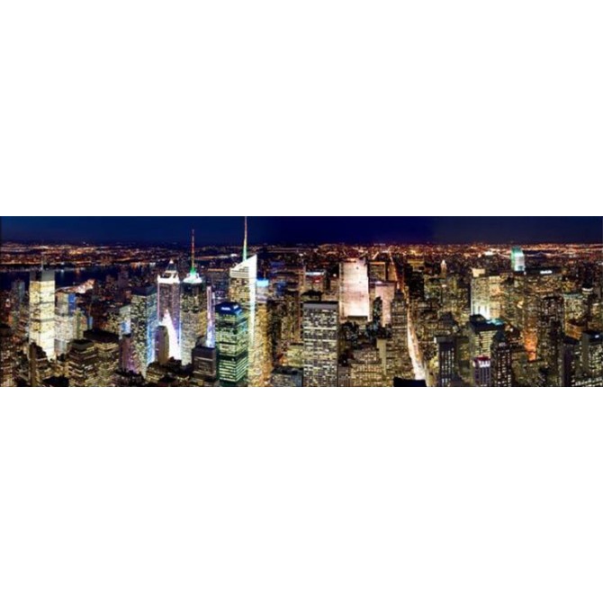 32249751 / Cuadro Manhattan por la noche 140 x 40 - Cuadrostock