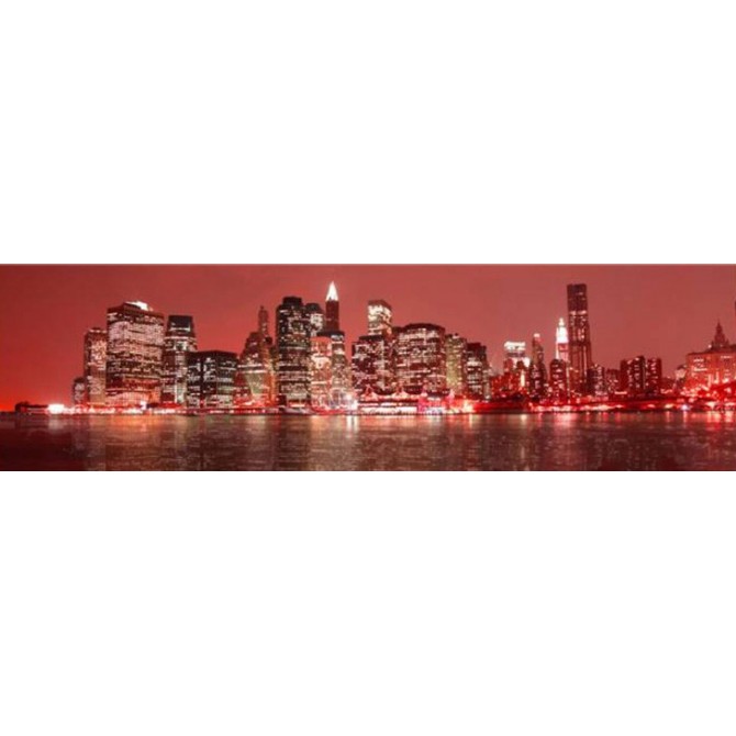 26215762-R / Cuadro Nueva York rojo 04 140 x 40