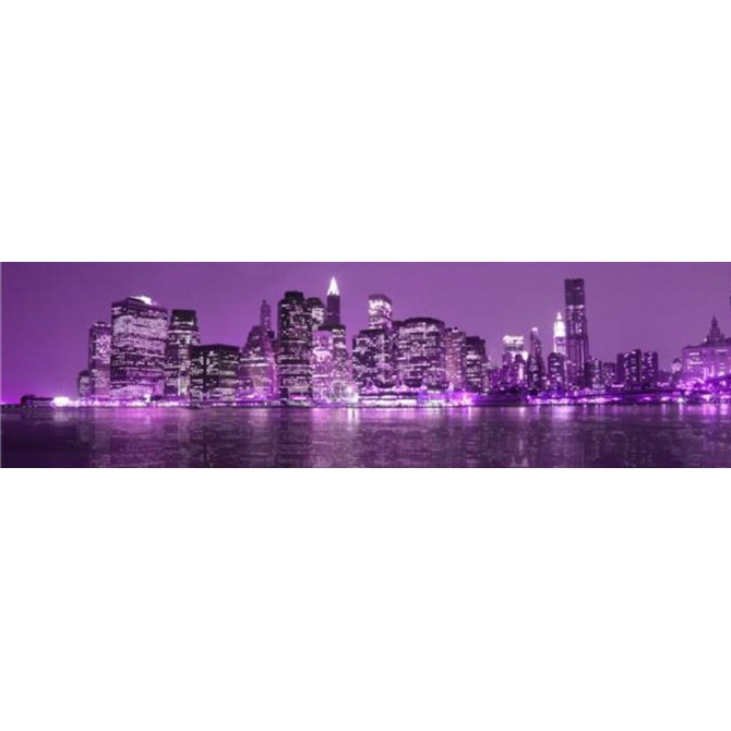 26215762-L / Cuadro Nueva York lila 04 140 x 40