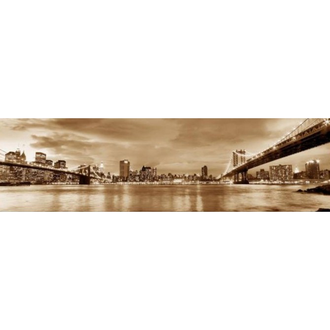 10111095-S / Cuadro Puente de Brooklyn y New York 140 x 40 - Cuadrostock