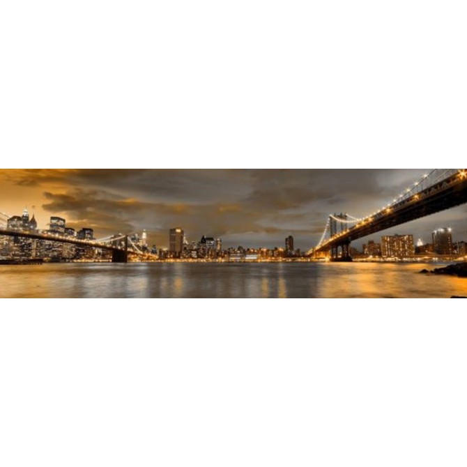 10111095-N / Cuadro Puentes de Brooklyn y New York 140 x 40