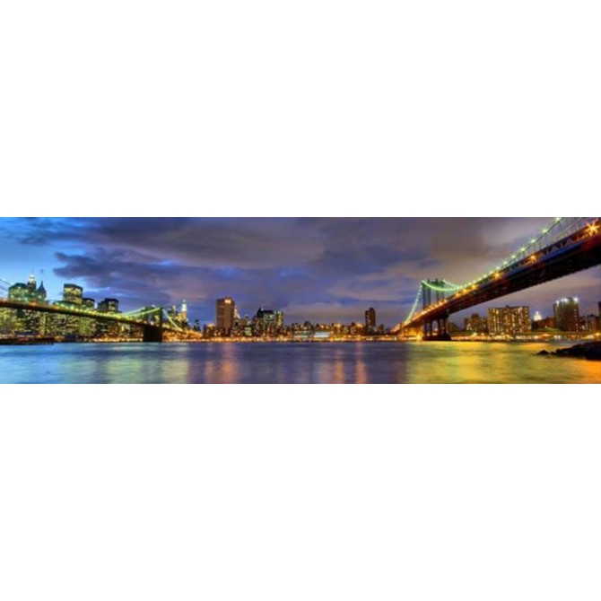 10111095 - Cuadro Puentes de Brooklyn y Nueva York 140 x 40