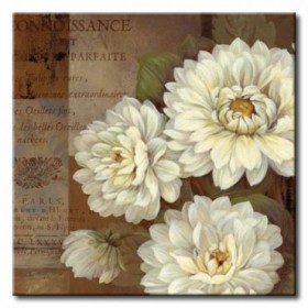 11_GLA-603_Patina Dahlia / Cuadro Flores sobre fondo Vintage