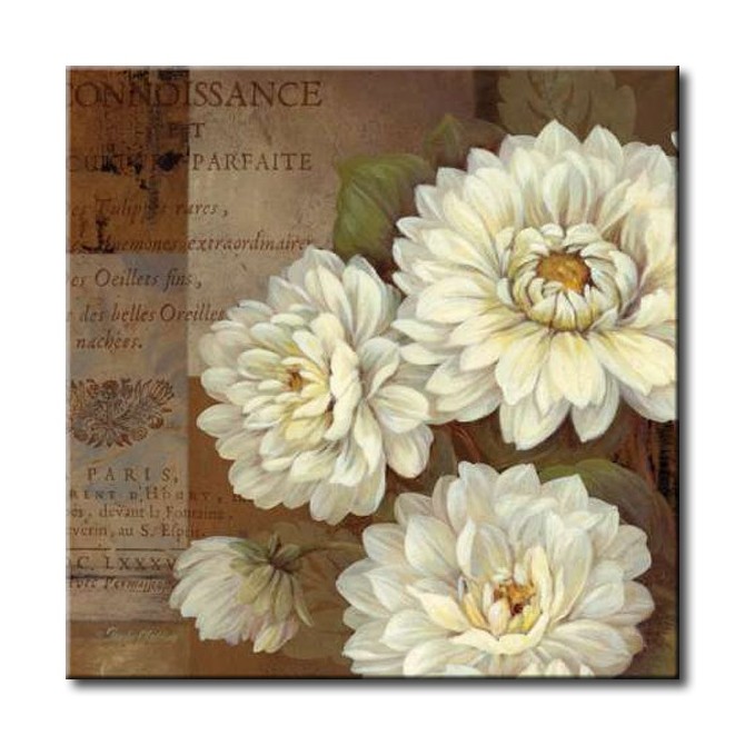 11_GLA-603_Patina Dahlia / Cuadro Flores sobre fondo Vintage