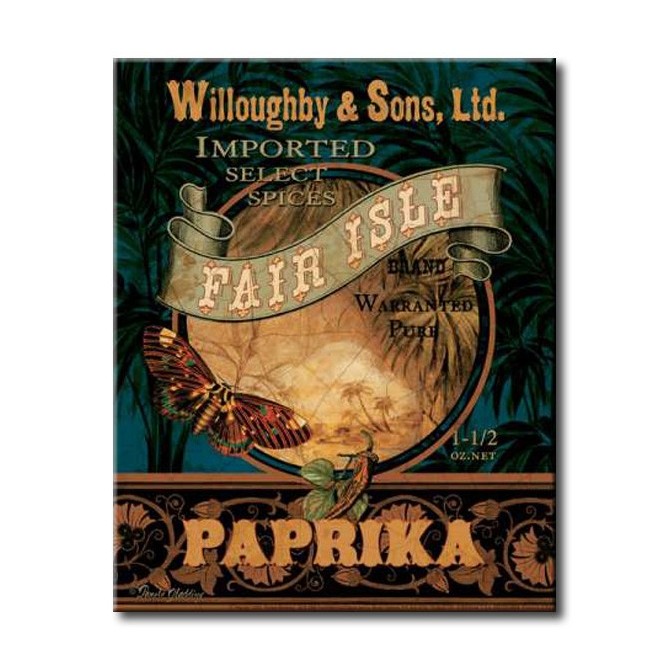 GLA-344_Paprika / Cuadro Vintage, Cartel Especias Exoticas - Cuadrostock