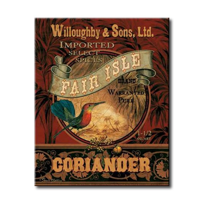 GLA-341_Coriander / Cuadro Vintage, Cartel Especias Exóticas