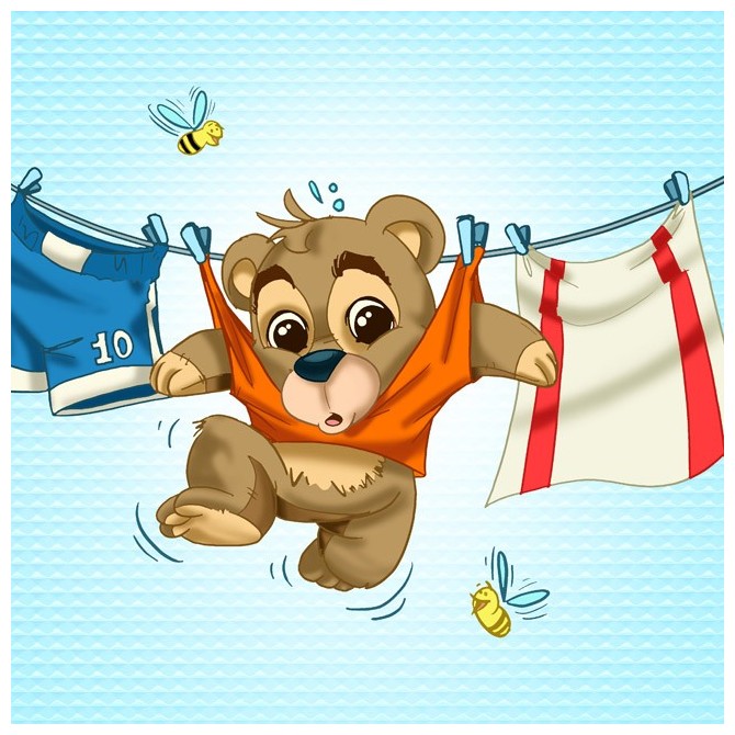 T35b / Cuadro el Oso y la ropa