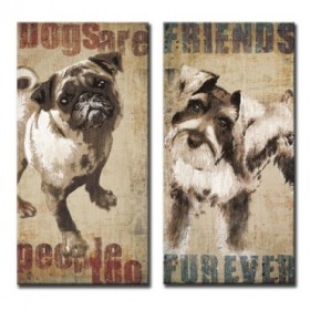 XL72-12824-5 / Cuadro Perros amigos