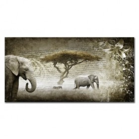 LH-2033 Cuadro Collage Elefantes - Cuadrostock