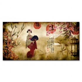 LH-2020 Cuadro Paisaje con Geisha
