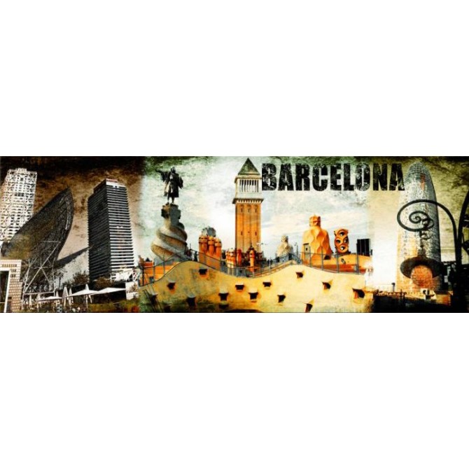 Cuadro Barcelona Collage 02 - Cuadrostock