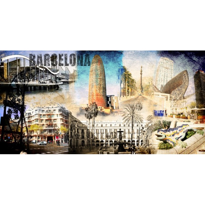 Cuadro Barcelona Collage 01