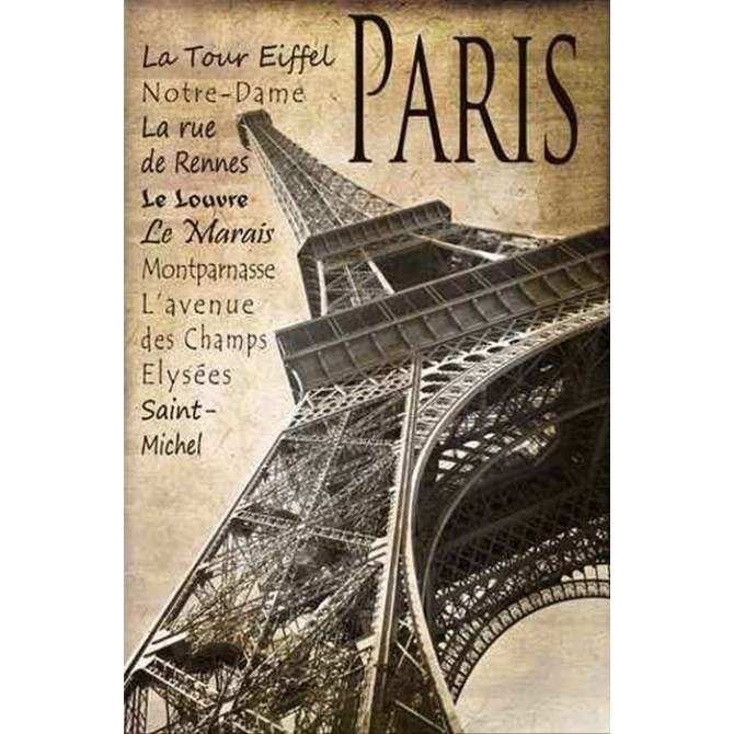 35410304 / Cuadro Torre Eiffel vintage - Cuadrostock