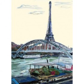 39848689 / Cuadro Torre Eiffel, París ilustración - Cuadrostock
