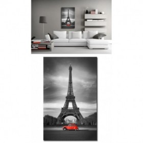 28112133 / Cuadro Torre Eiffel y coche rojo