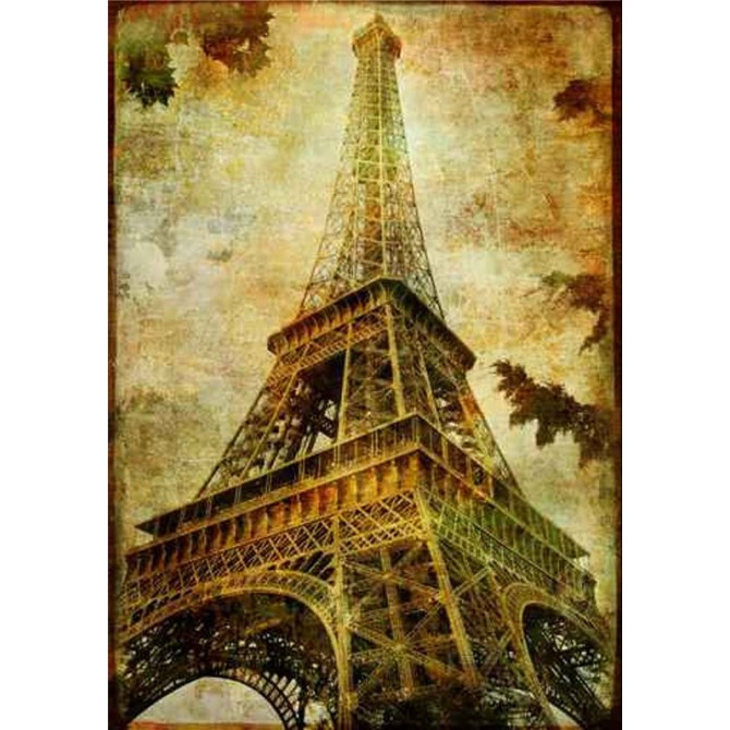 9885838 / Cuadro Torre Eiffel Vintage