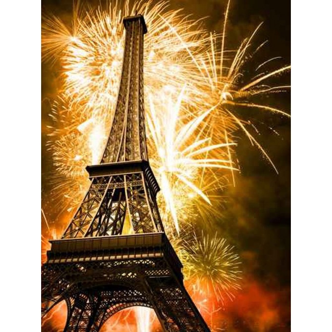 27777146 / Cuadro Torre Eiffel y fuegos artificiales - Cuadrostock