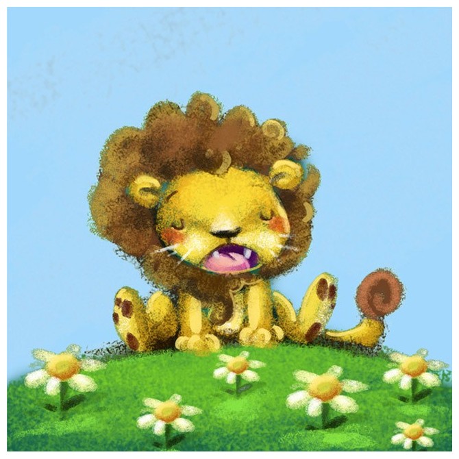 34898316 / Cuadro León florido