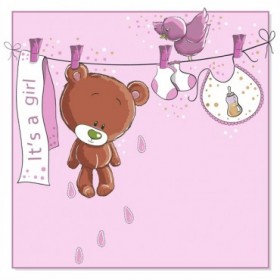 26144106 / Cuadro Baby bear hanging GIRL - Cuadrostock