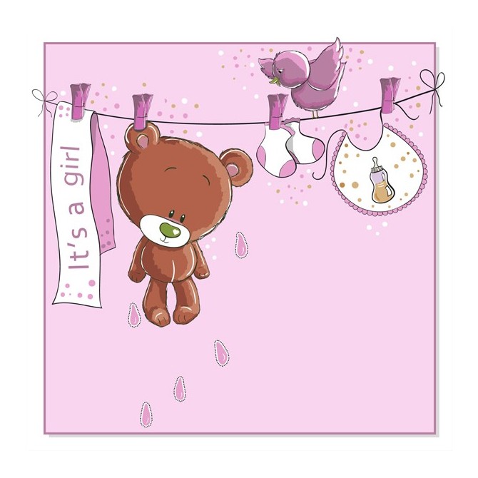 26144106 / Cuadro Baby bear hanging GIRL