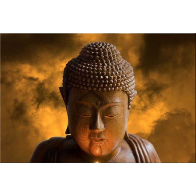 23900897 / Cuadro Estatua Buda Naranja