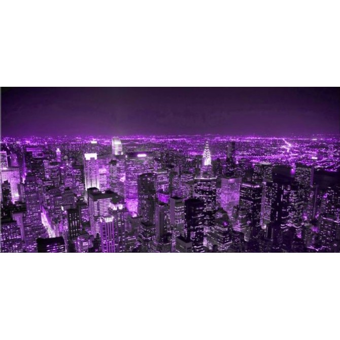 5832728 L / Cuadro Noche en Nueva York lila