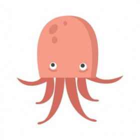 Cuadro Pulpo rosa